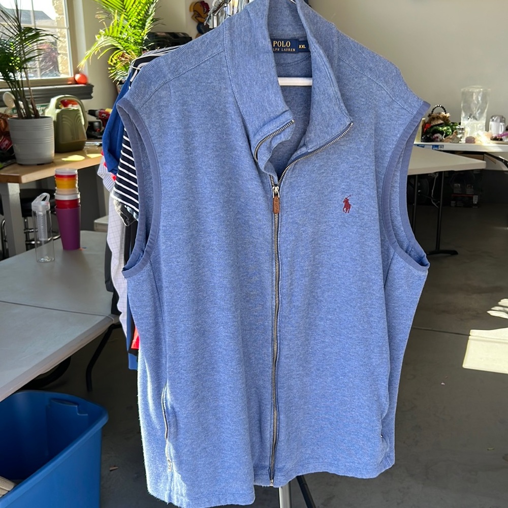 Polo warm vest with zipper, size XXL